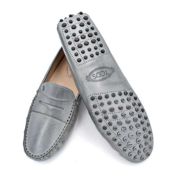 *New in Box!* Tod's Gommino Leather Driving Shoes Loafers in Gray sz 40/10 - Picture 7 of 7